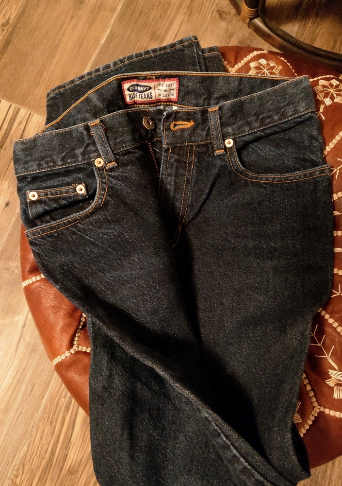 Dark denim jeans
